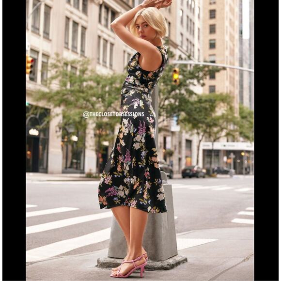 ZARA Satin Effect Midi Dress NWT - Picture 6 of 16